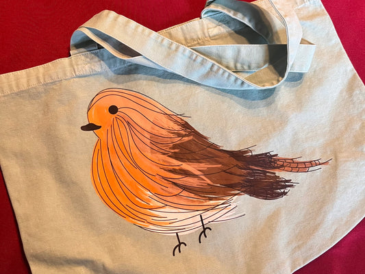 Robin design shopper bag
