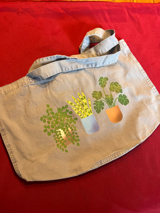 Plant design shopper bag